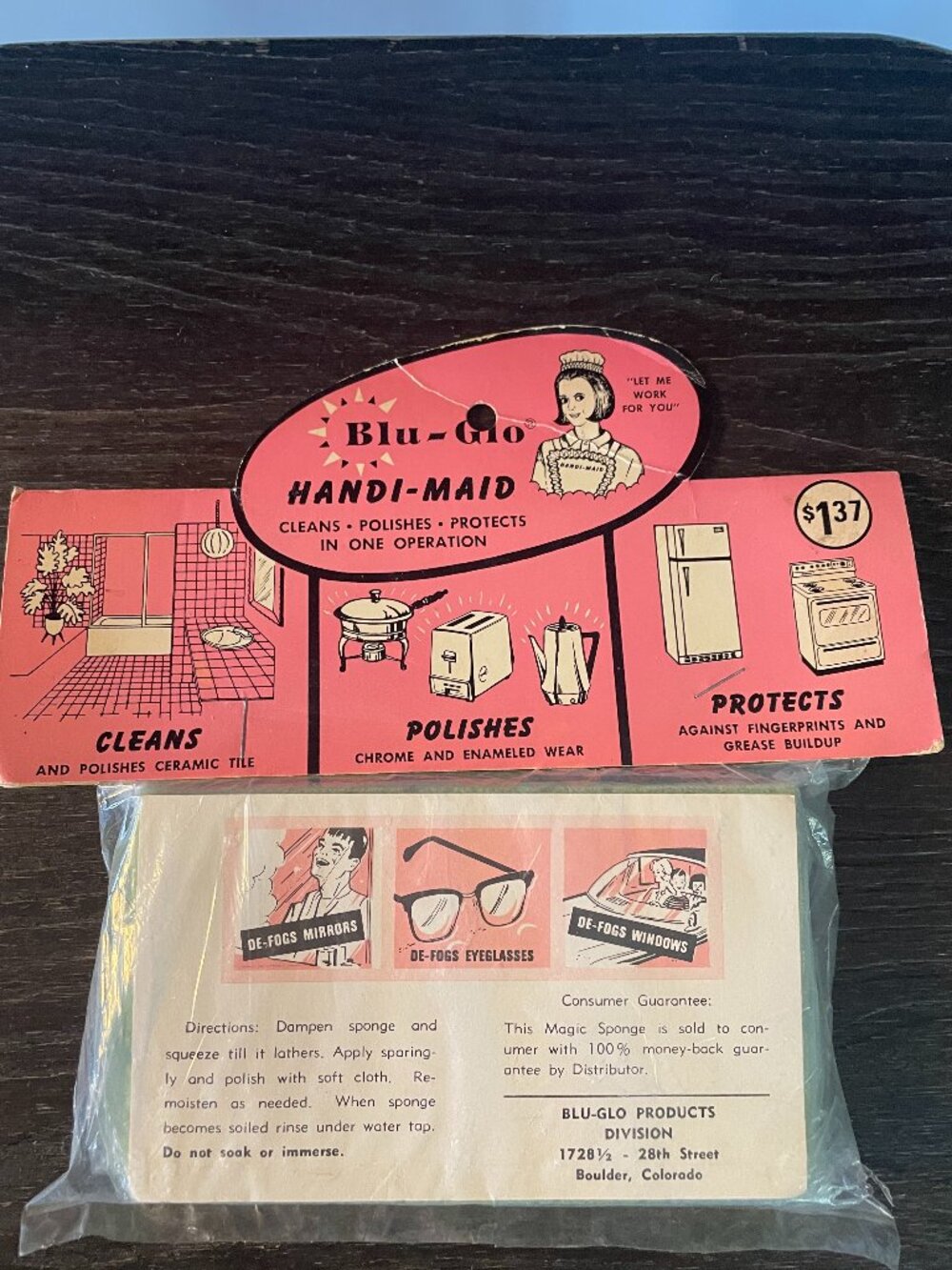 Vintage Blu-Glo Handi-Maid Sponge NOS